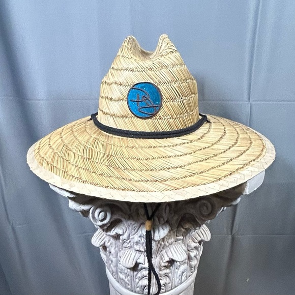 Panama Jack Men's Coastal Lifeguard Straw Hat with Black Cord - Picture 2 of 3